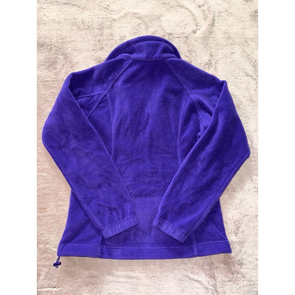 Columbia Jacket Sweatshirt Womens Purple Fleece Full‎ Zip Pockets Outdoor Size S - Picture 5 of 8
